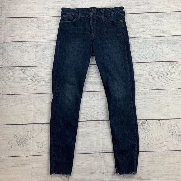 Lucky Brand Jeans sz 6 / 28 Ava Super Skinny Dark Wash Inseam 27.5" Raw Hem - Picture 2 of 11
